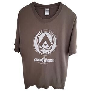 House Of Blues Atlantic City T Shirt Mens Large Brown Skull Graphic Concert Tee